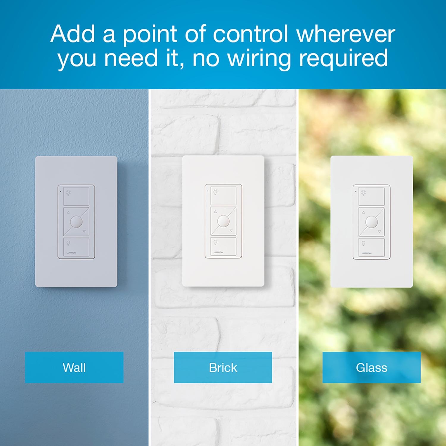 Lutron Pico Push Button Smart-Enabled Switch & Receptacle White 1 pk