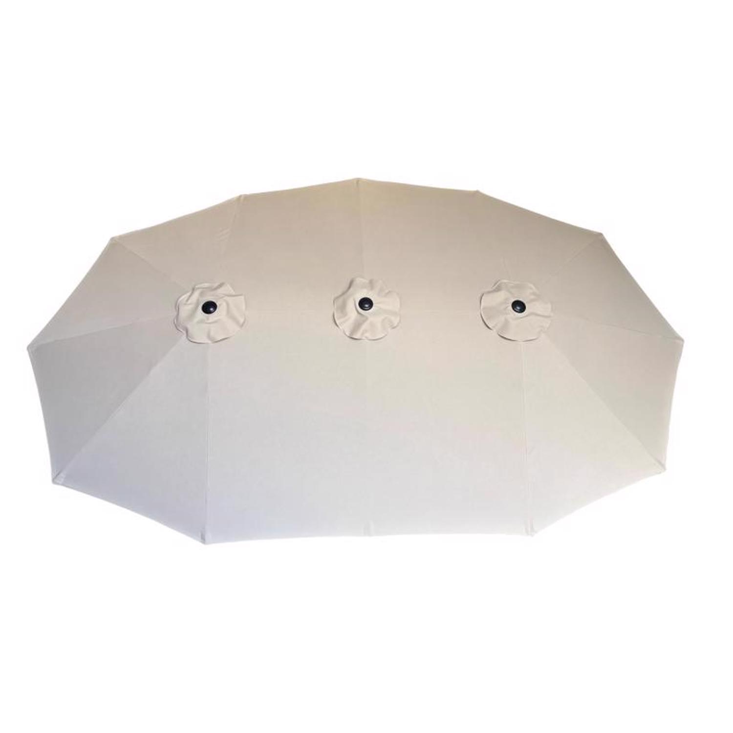 Living Accents 15 ft. Beige Patio Umbrella