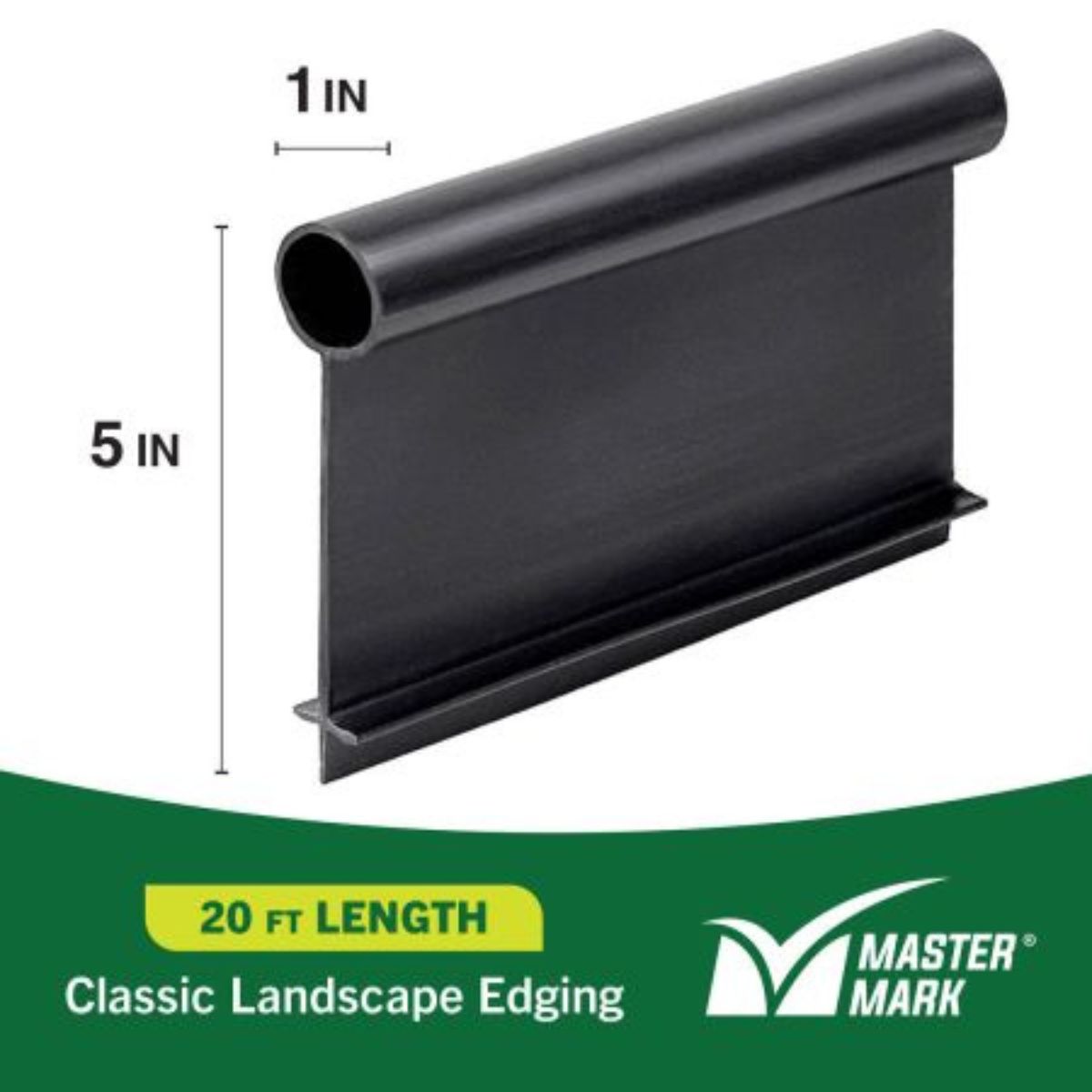 Master Mark Professional Landscape Edging with YardPack Black 5 in. x 20 ft.