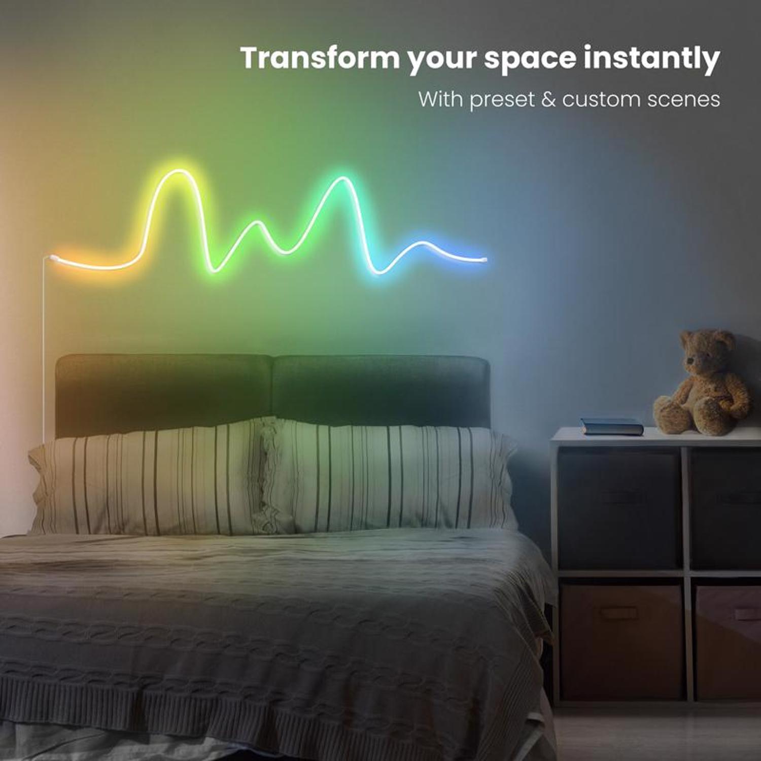 Feit 10 ft. L Color Changing Plug-In LED Smart-Enabled Rope Lights 1 pk