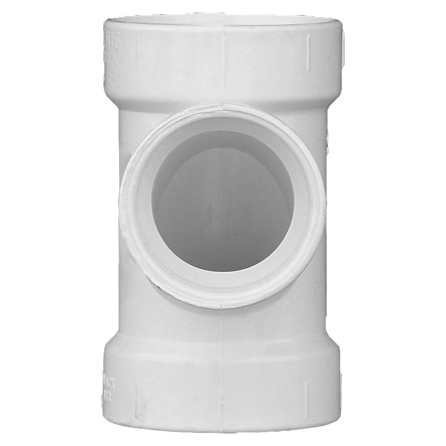 Charlotte Pipe Schedule 40 2 in. Hub X 2 in. D Hub PVC Sanitary Tee 1 pk