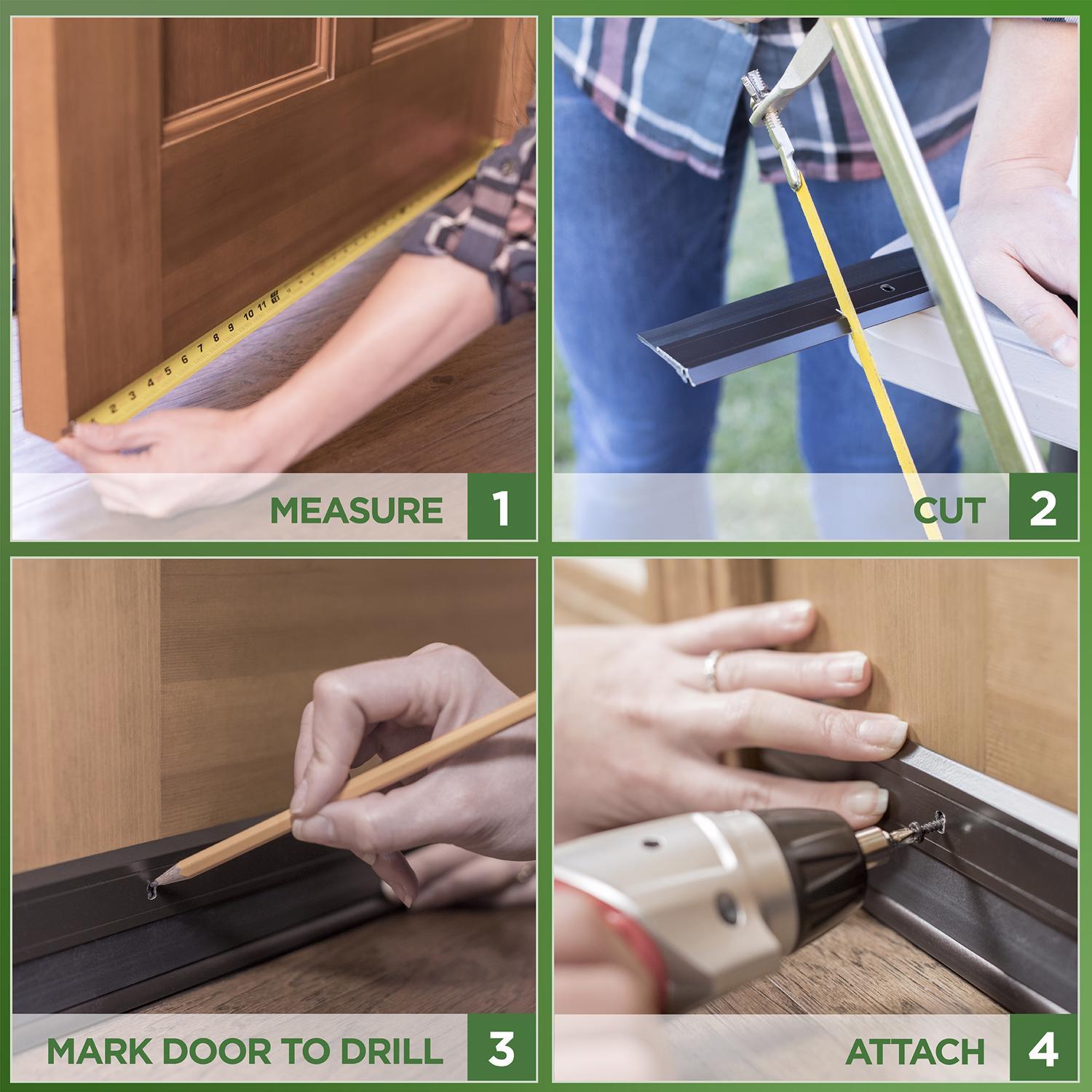 M-D Building Products DENY White Aluminum/Vinyl Sweep For Doors 36 in. L X 2.13 in.