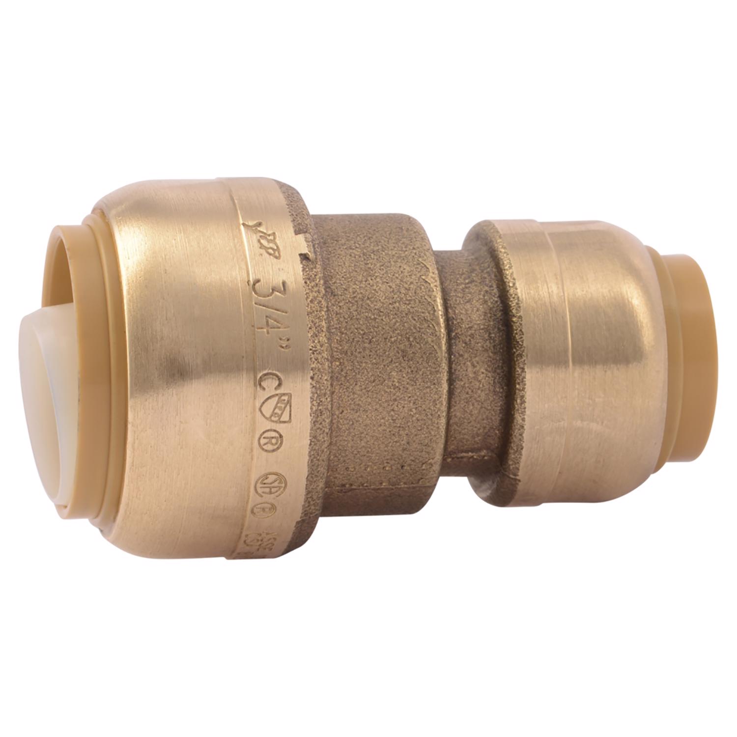 SharkBite Push to Connect 3/4 in. PTC X 1/2 in. D PTC Brass Reducing Coupling