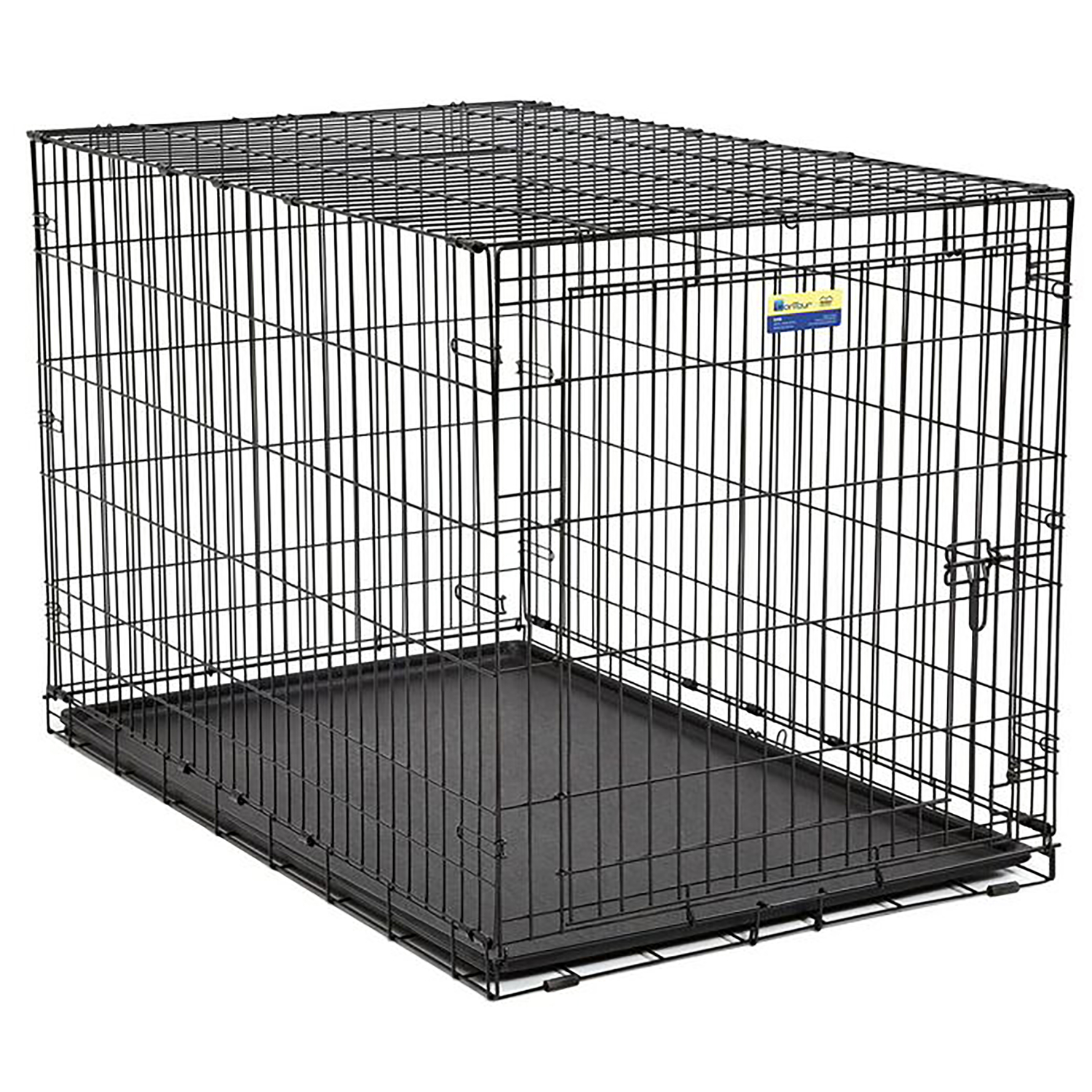 Pet Essentials Medium Steel Dog Crate Black 26 in. H X 24 in. W X 36 in. D