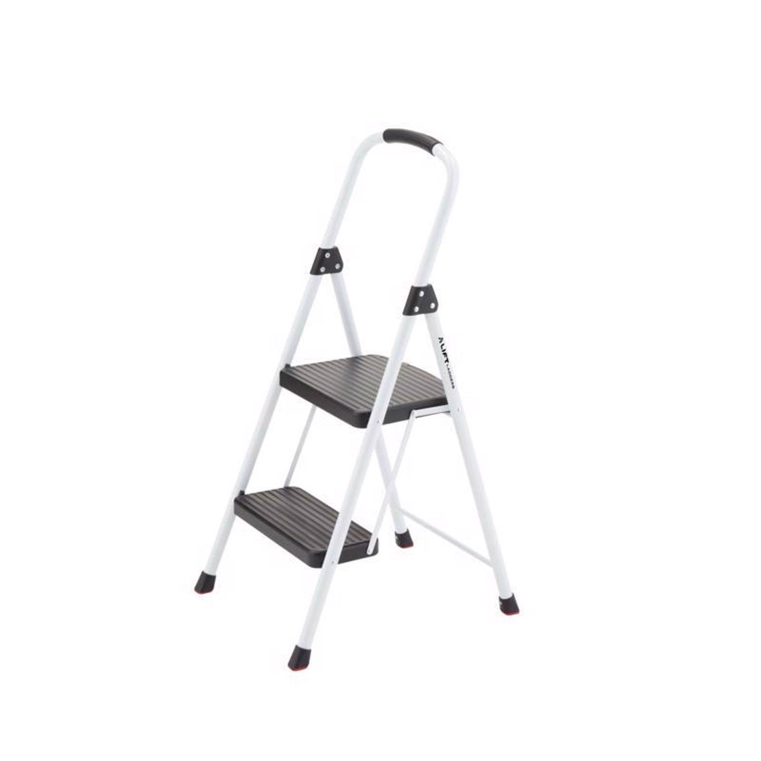 Lift Ladders 40.16 in. H X 17.3 in. W X 2.5 in. D 225 lb. capacity 2 step Steel Folding Step Stool