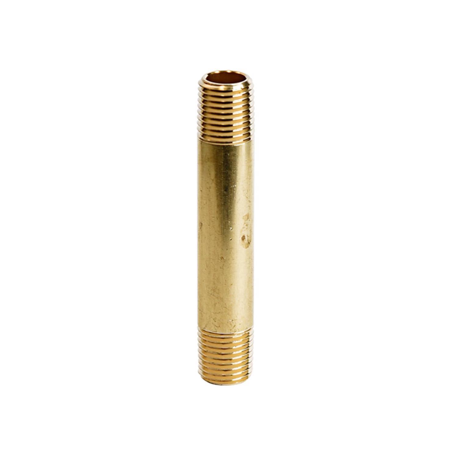 ATC 1/4 in. MPT 1/4 in. D MPT Yellow Brass Nipple 3 in. L