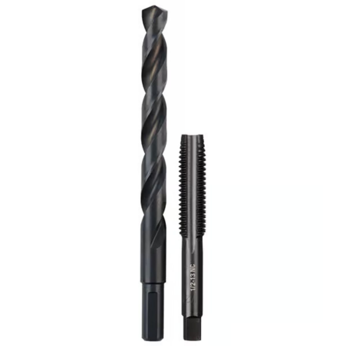 Milwaukee SAE 1/2-13 NC Straight Flute Plug Tap & 27/64in. Drill Bit