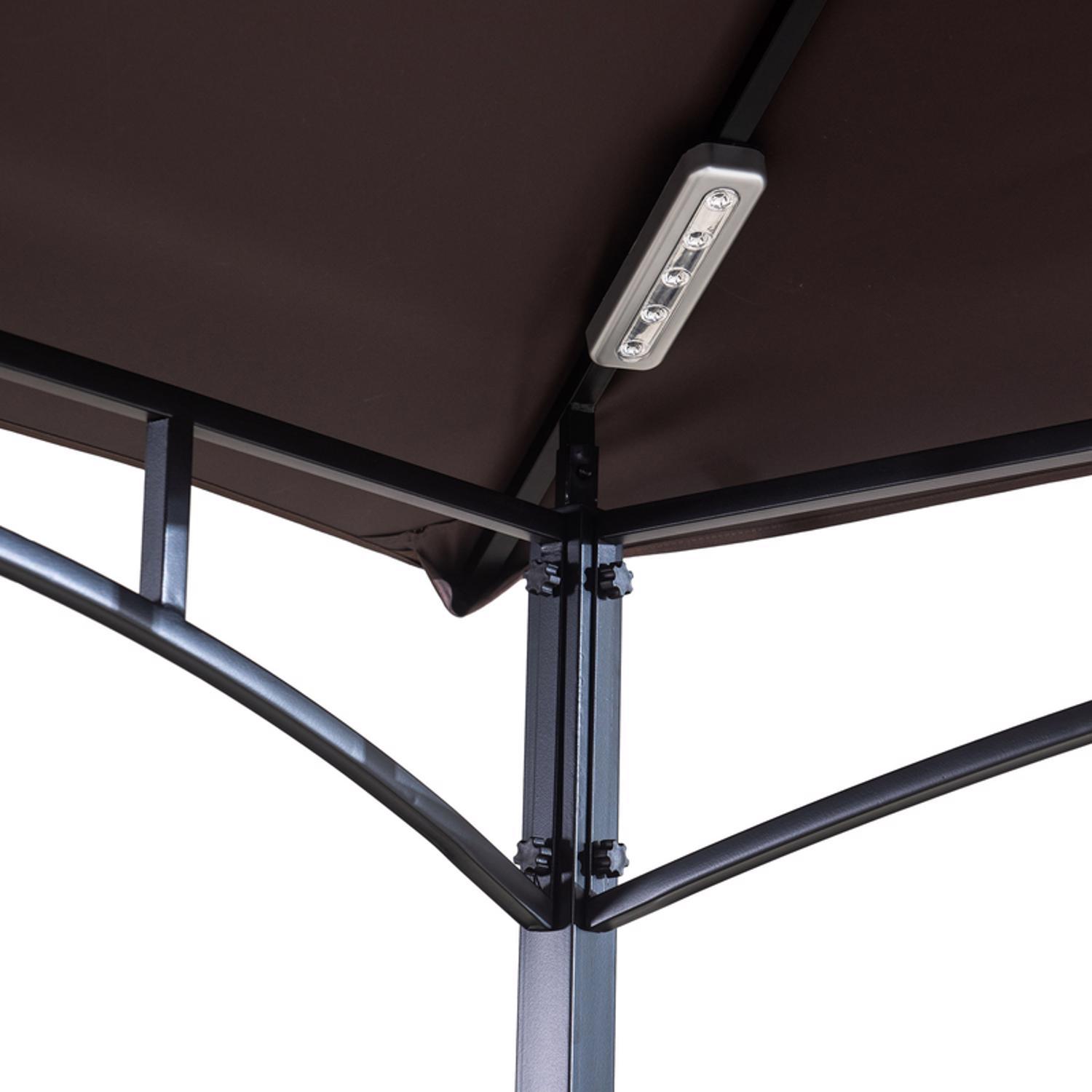 Living Accents Fabric Soft Top Grill Gazebo 8 ft. H X 5 ft. W