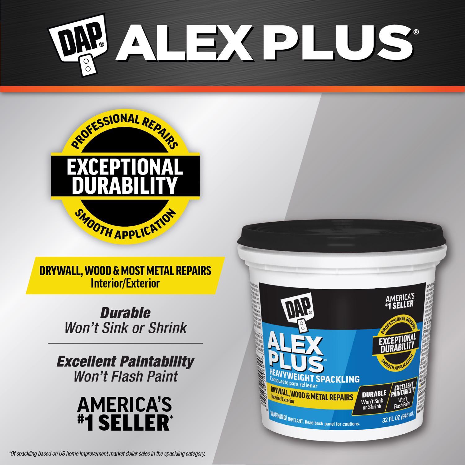 DAP Alex Plus Ready to Use White Spackling Compound 1 qt