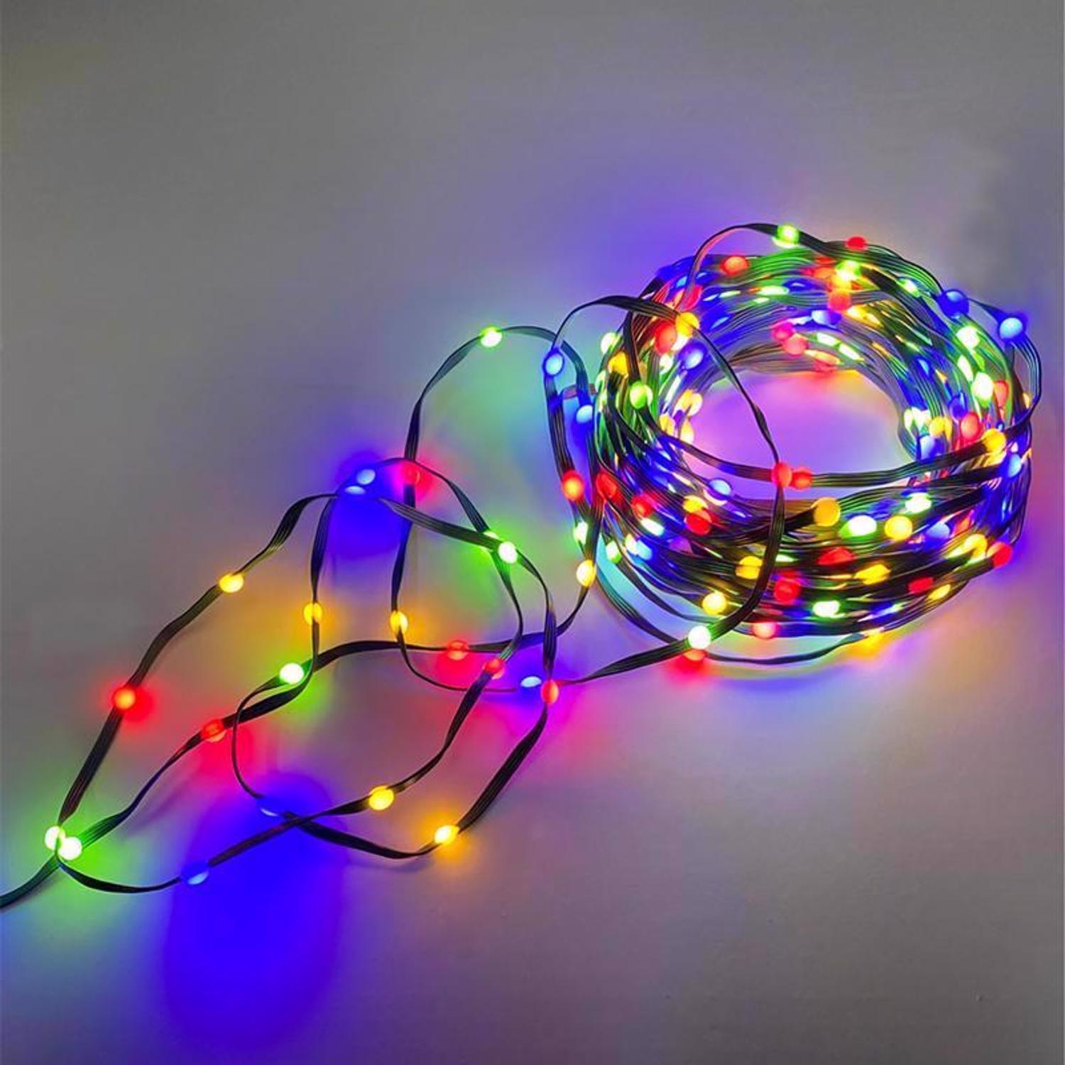 Celebrations Platinum LED RGB 100 ct String Christmas Lights 16.5 ft.