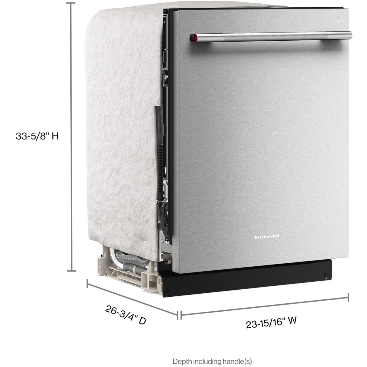 KitchenAid 24 in. Fully Integrated Built-In Dishwasher with 16 Place Settings