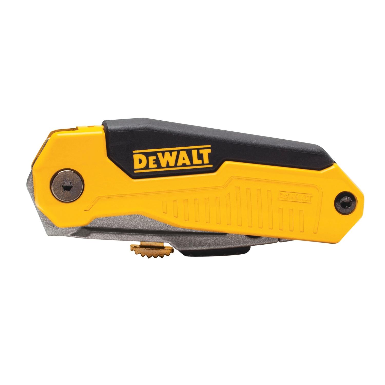 DeWalt 8-3/4 in. Folding Utility Knife Black/Yellow 1 pk