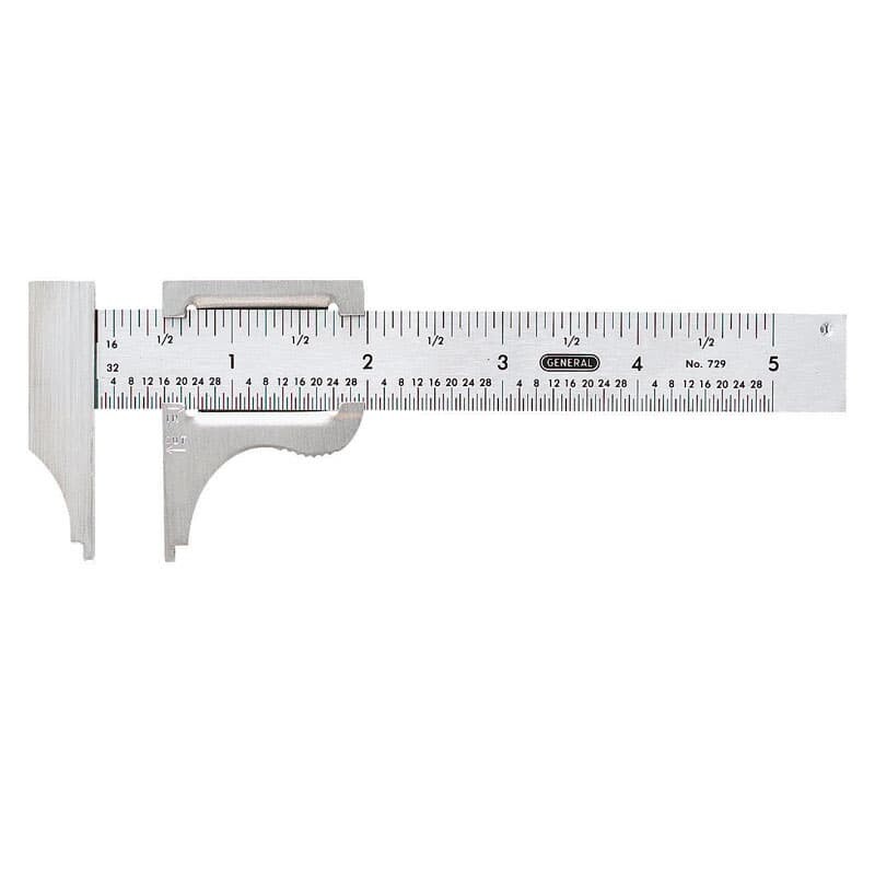 General 4 in. L X 2-3/4 in. W Slide Caliper 1 pc