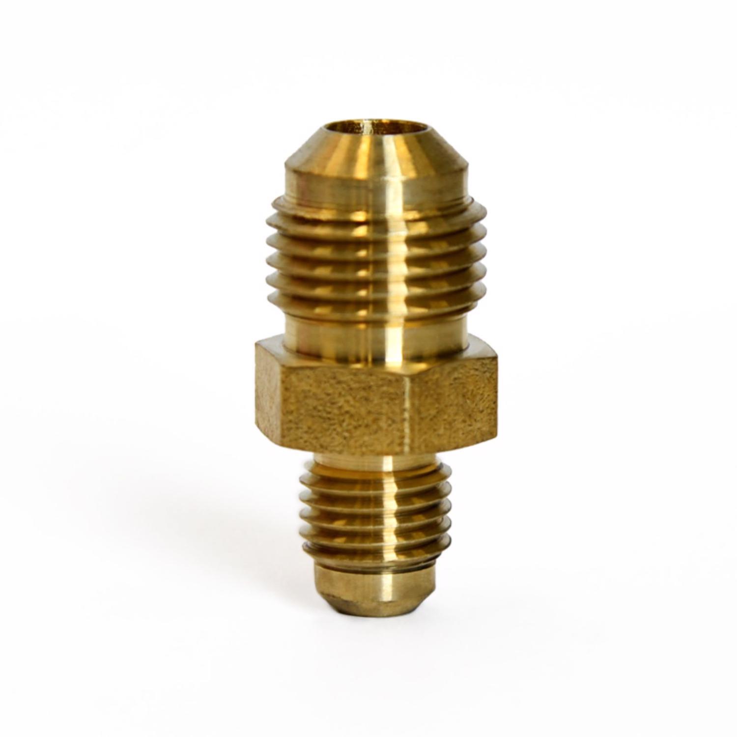 ATC 3/8 in. Flare 1/4 in. D Flare Yellow Brass Union
