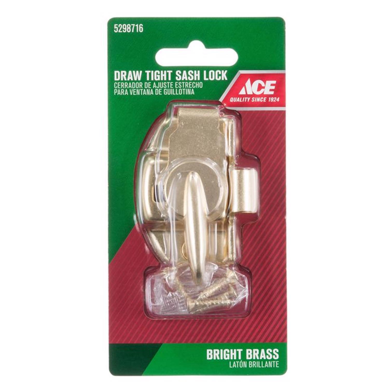 Ace Bright Brass Brass Draw Tight Sash Lock 1 pk
