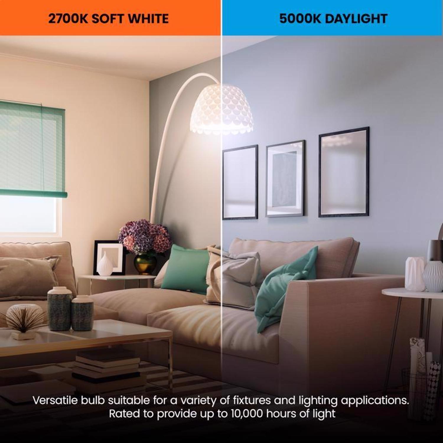 Feit A19 E26 (Medium) LED Bulb Daylight 60 Watt Equivalence 4 pk