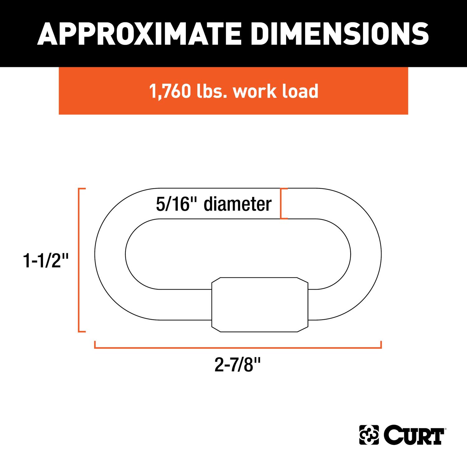 CURT 1760 lb. cap. 5/16 in. Quick Link