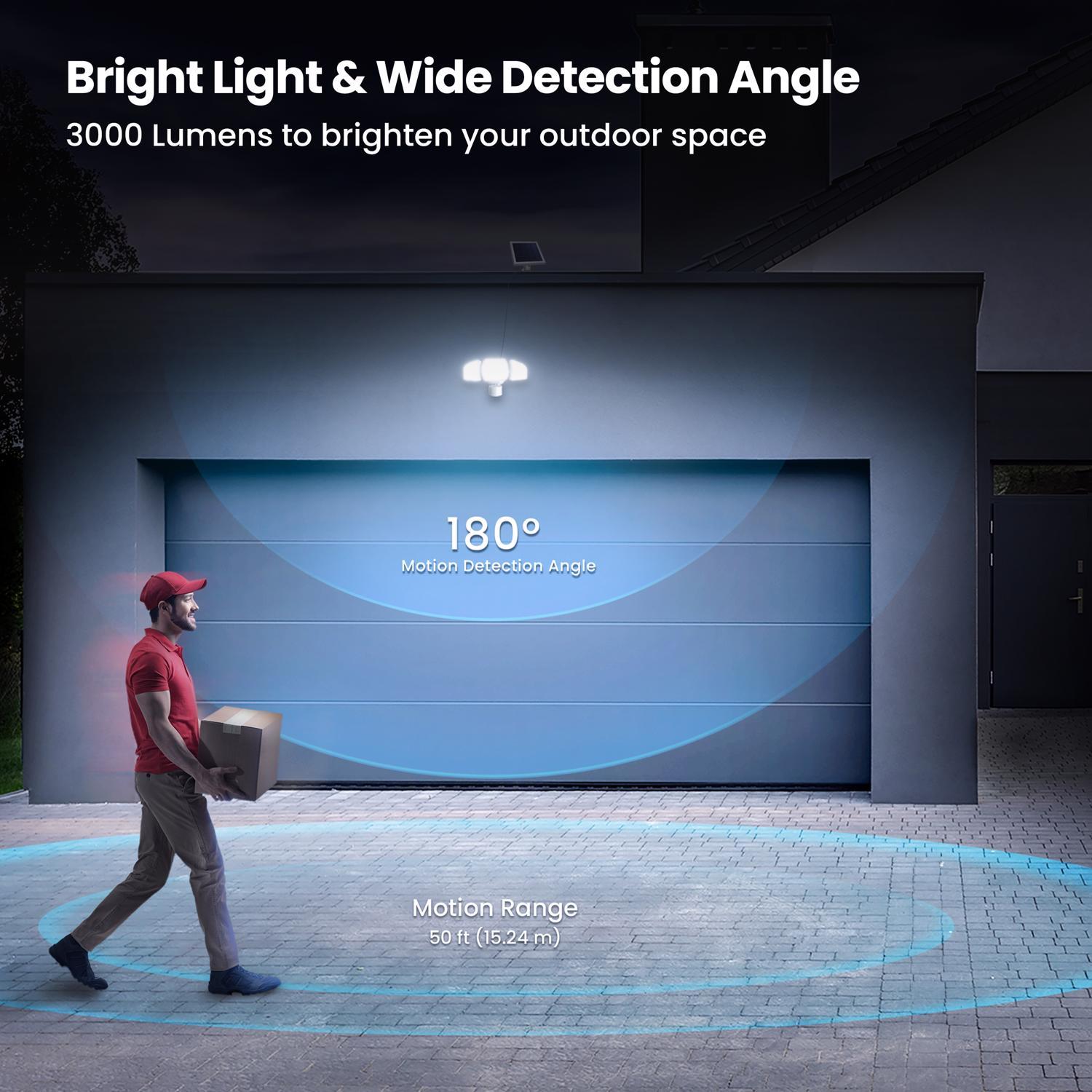 Feit Motion-Sensing Solar Powered LED White Security Floodlight