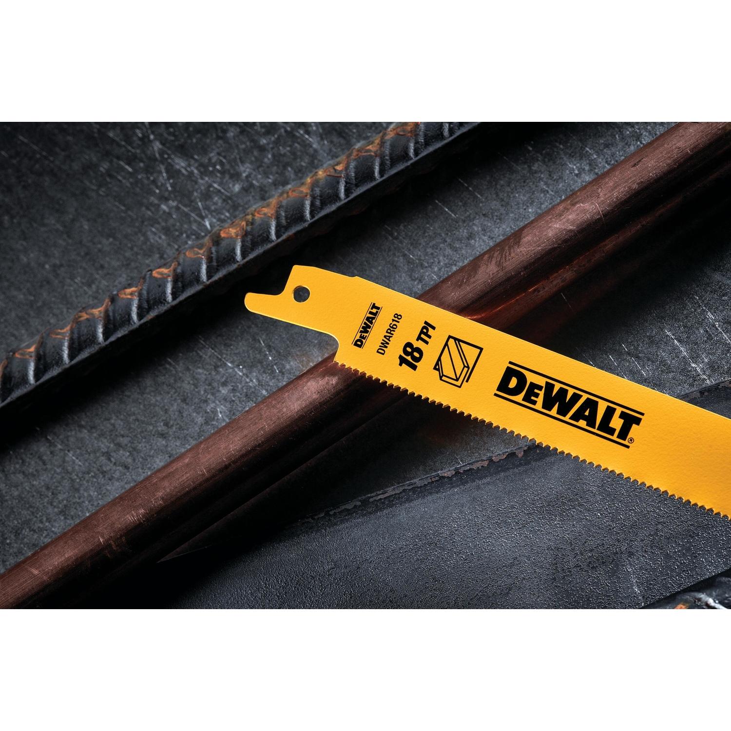 DEWALT 6 in. Bi-Metal Reciprocating Saw Blade 18 TPI 5 pk