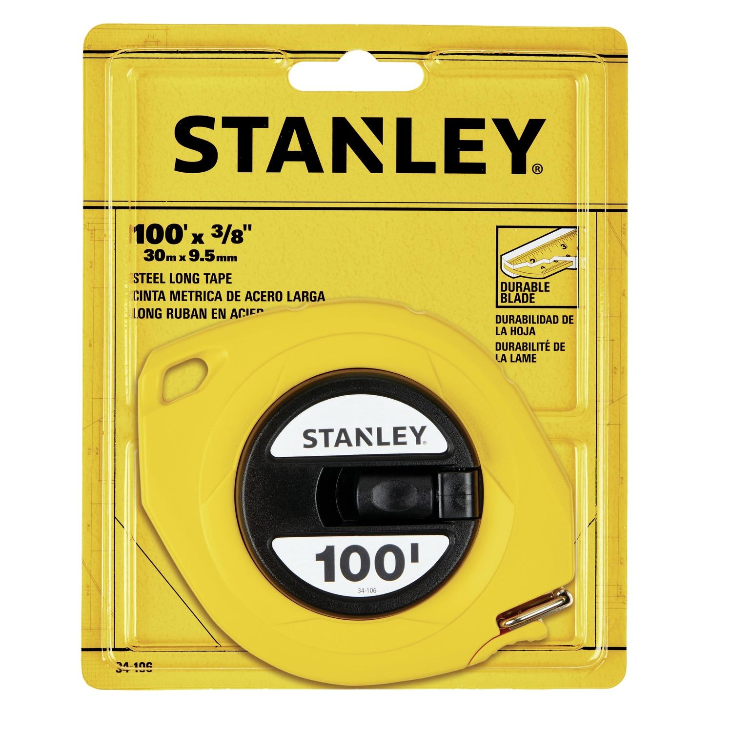 Stanley 100 ft. L X 0.38 in. W Long Tape Measure 1 pk