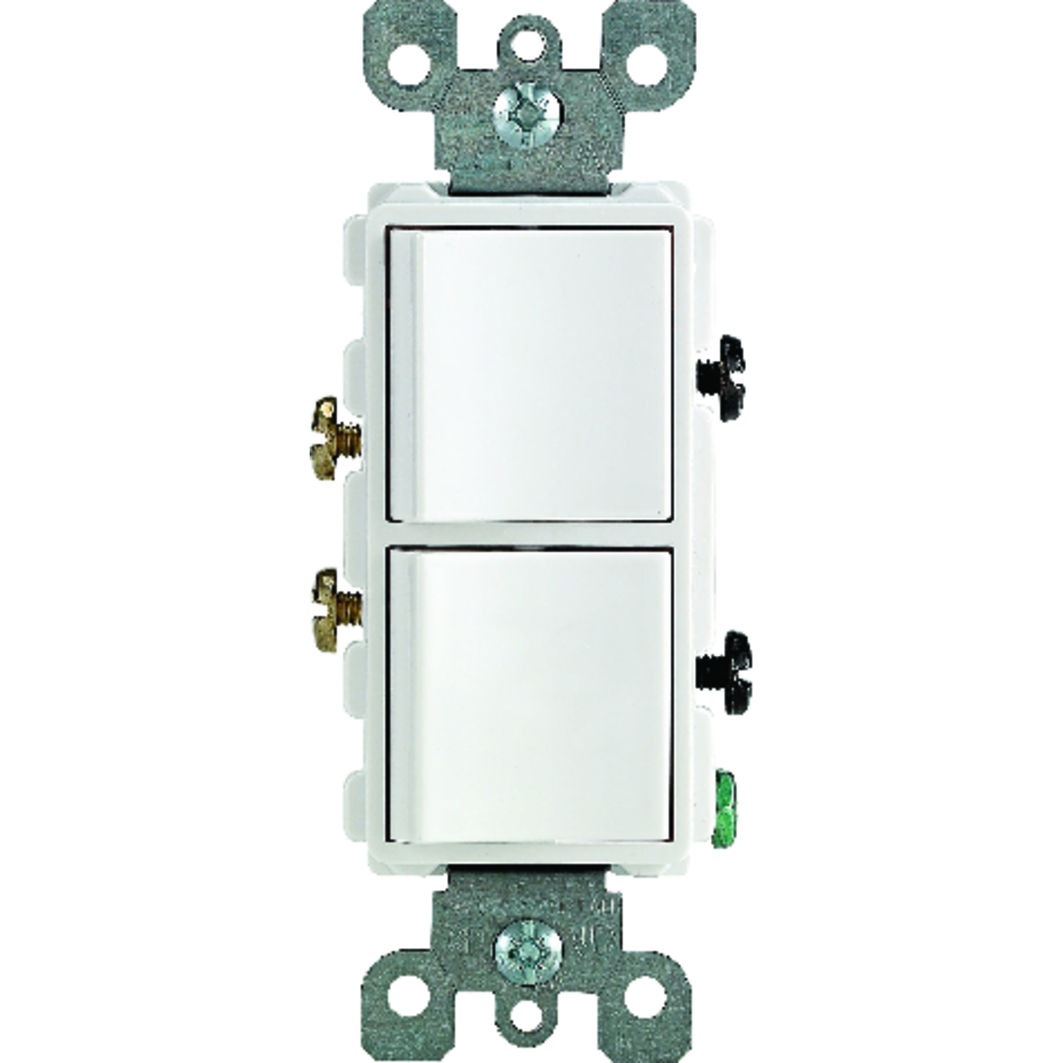 Leviton Decora 15 amps Single Pole Combination AC Quiet Switch White 1 pk