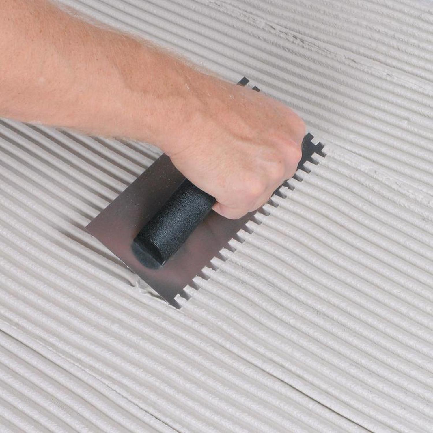 QEP 9 in. W X 4 in. L Steel Square Notched Trowel