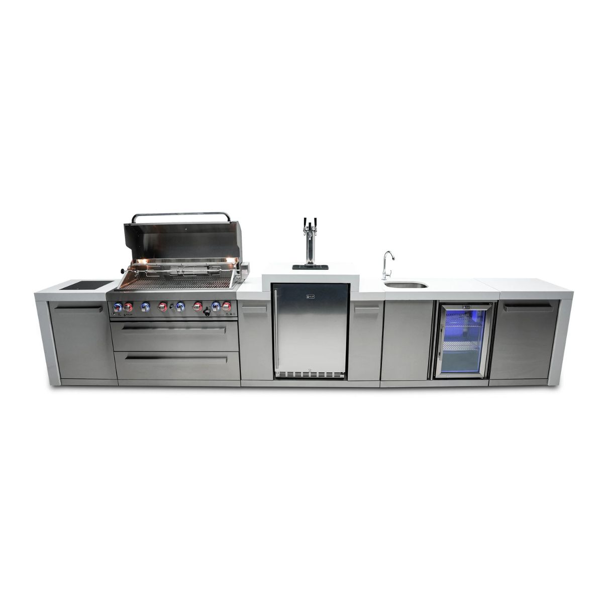 Mont Alpi 6-burner Deluxe Island with Kegerator and Beverage Center