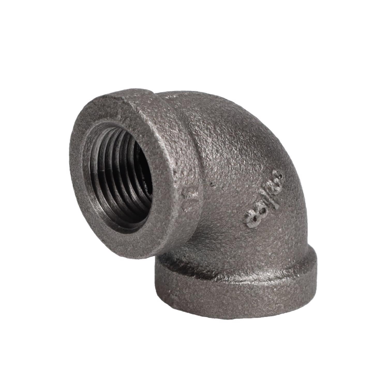 STZ Industries 3/8 in. FIP each X 3/8 in. D FIP Black Malleable Iron 90 Degree Elbow
