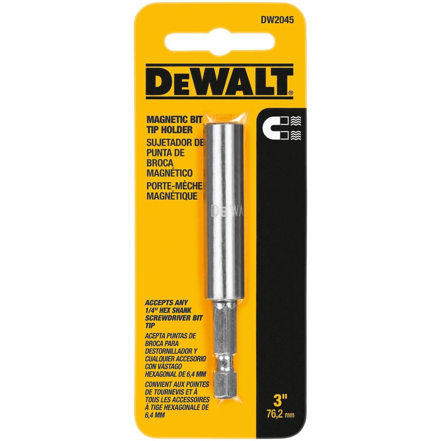 DEWALT 1/4 in. X 3 in. L Screwdriver Bit Holder Heat-Treated Steel 1 pc