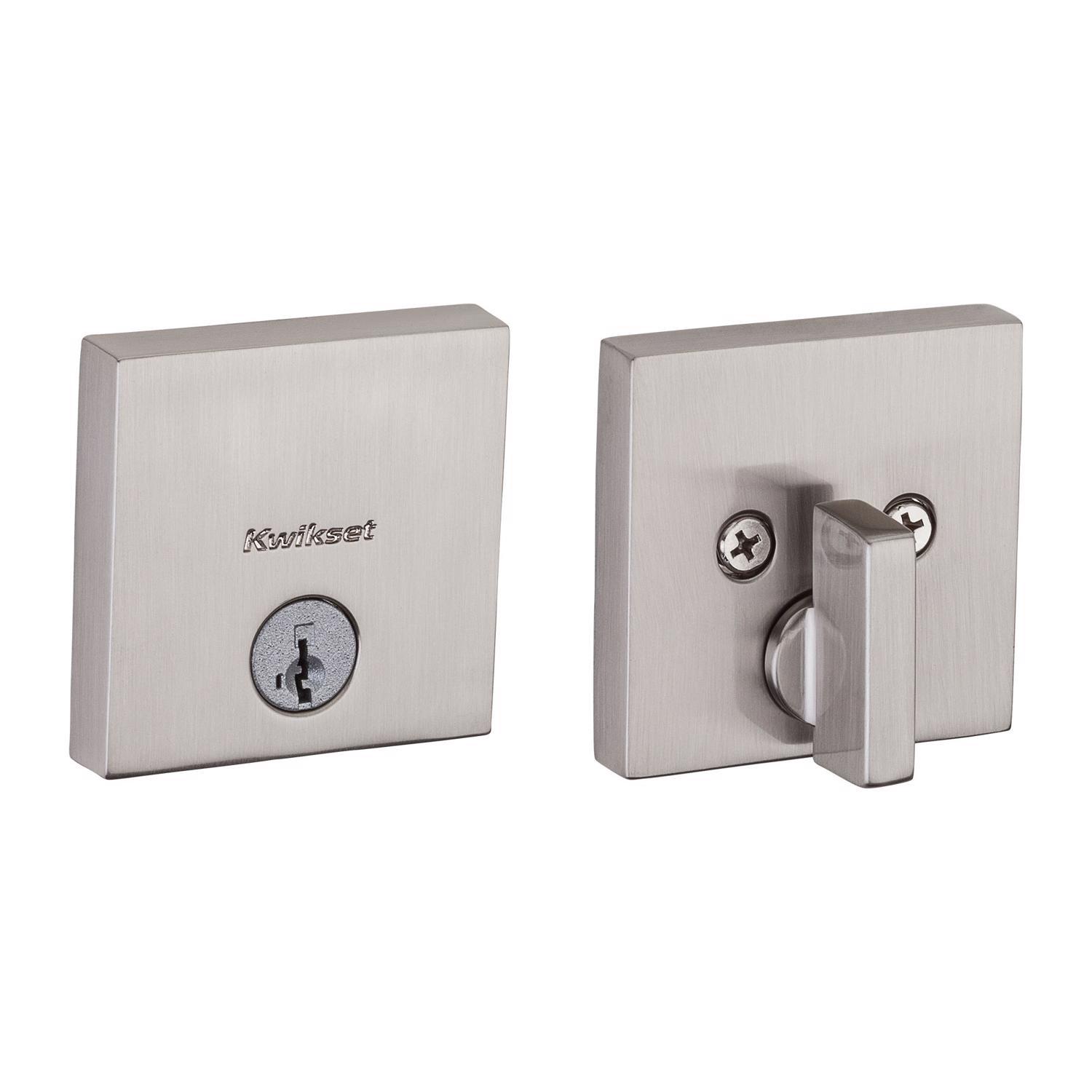 Kwikset SmartKey Satin Nickel Steel Deadbolt