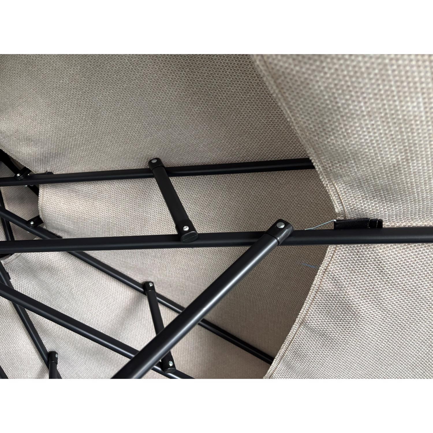 Living Accents Pagoda 9 ft. Tiltable Taupe Patio Umbrella