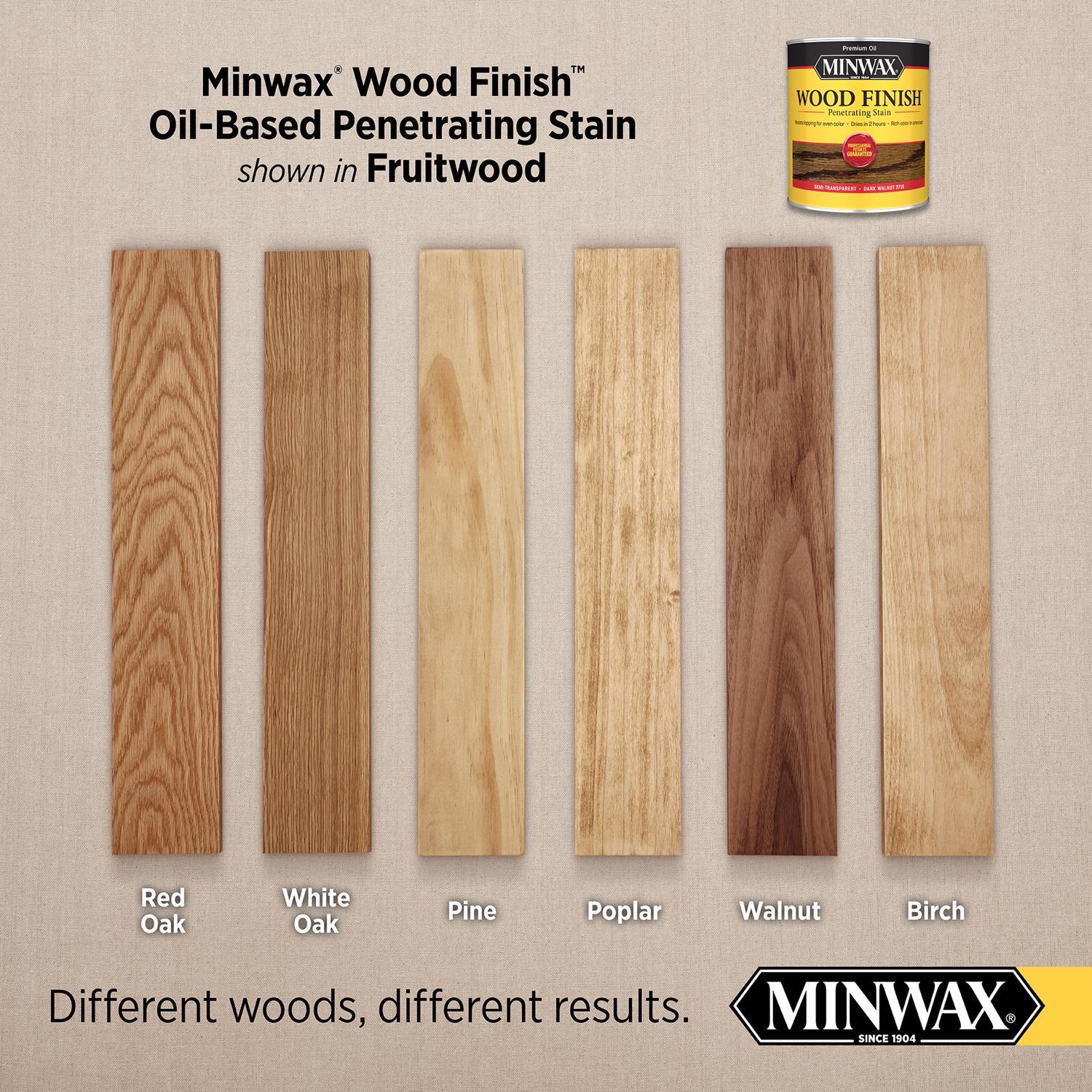 Minwax Wood Finish Semi-Transparent Fruitwood Oil-Based Penetrating Wood Stain 1/2 pt
