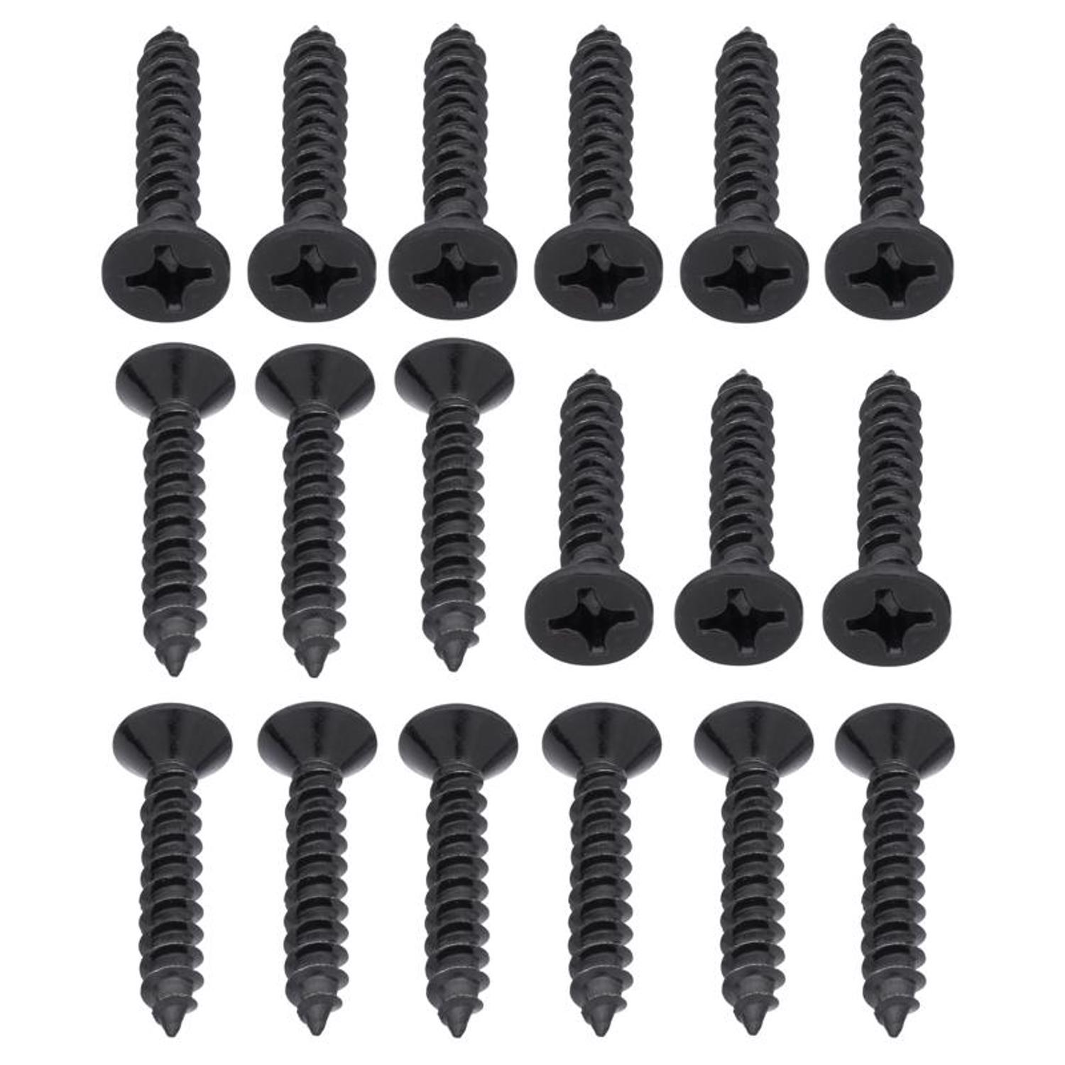 Ace No. 12 X 1-1/4 in. L Phillips Black Coarse Wood Screws 18 pk
