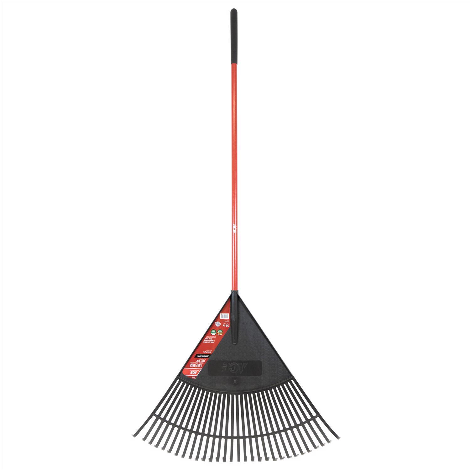 Ace 69.75 in. 30 Tine Poly Rake Fiberglass Handle
