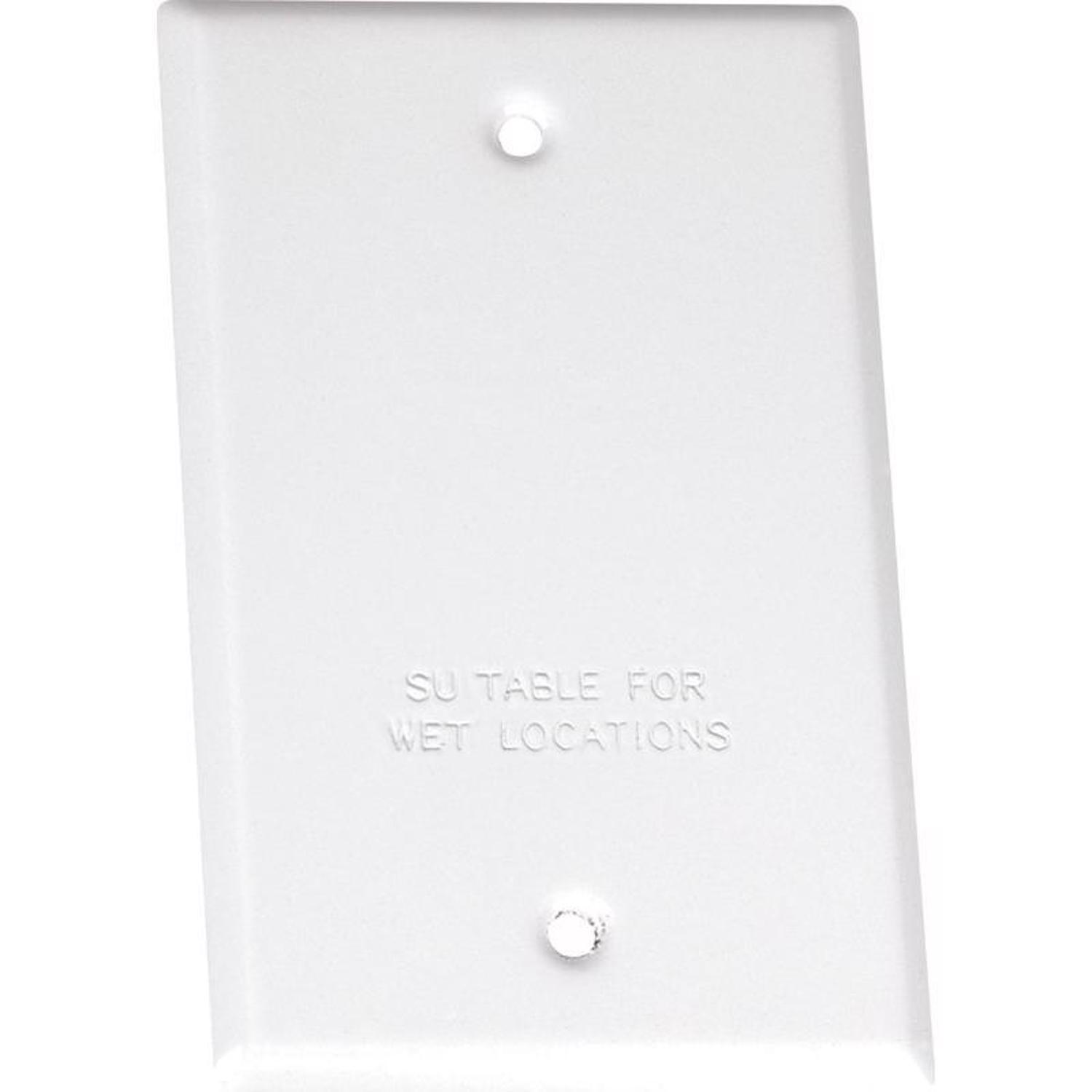 Sigma Engineered Solutions Rectangle Stamped Steel 1 gang 4.52 in. H X 2.77 in. W Flat Box Cover
