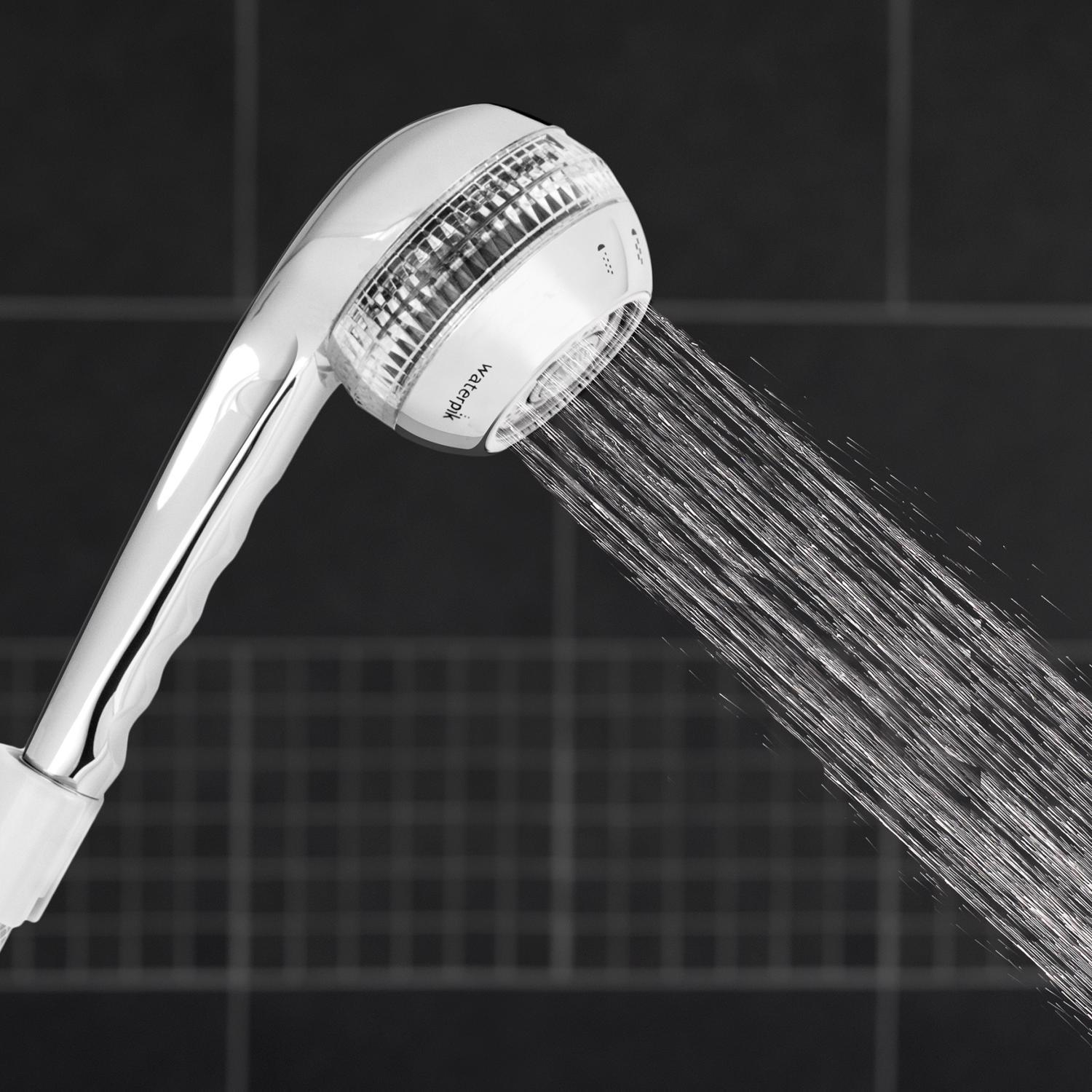 Waterpik PowerSpray Plus Chrome 4 settings Handheld Showerhead 1.8 gpm