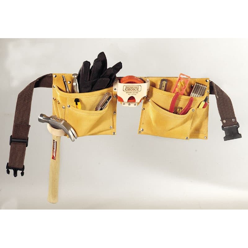 CLC Heavy Duty 8 pocket Leather/Suede Work Apron Tan 1 pk