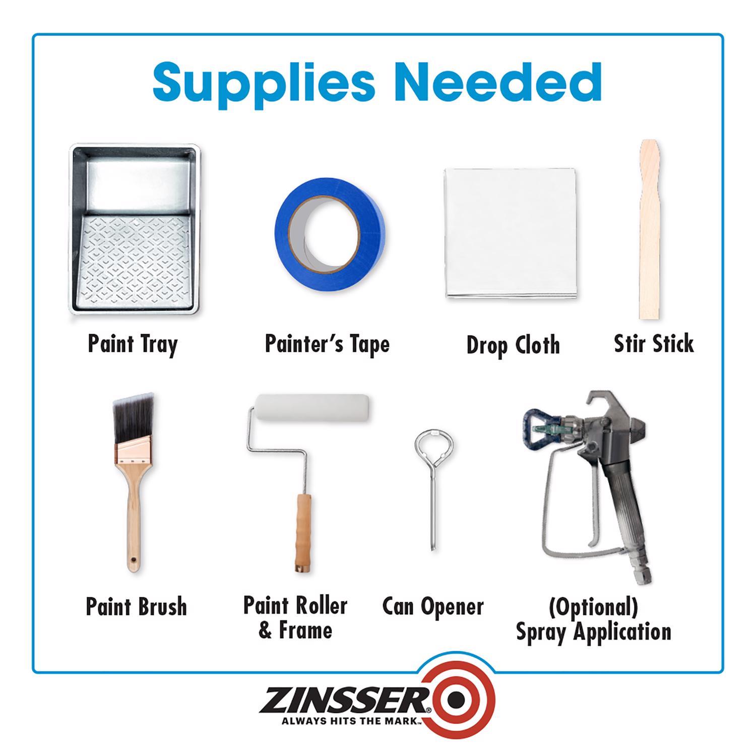Zinsser Bulls-Eye 1-2-3 White Water-Based Styrenated Acrylic Primer and Sealer 1 qt