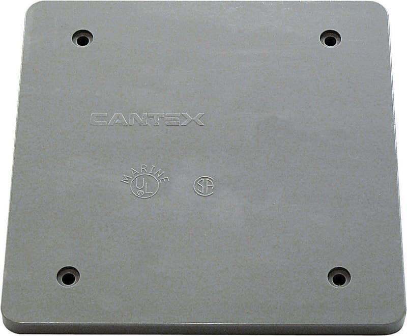 Cantex New Work Square PVC 2 gang Outlet Box Gray
