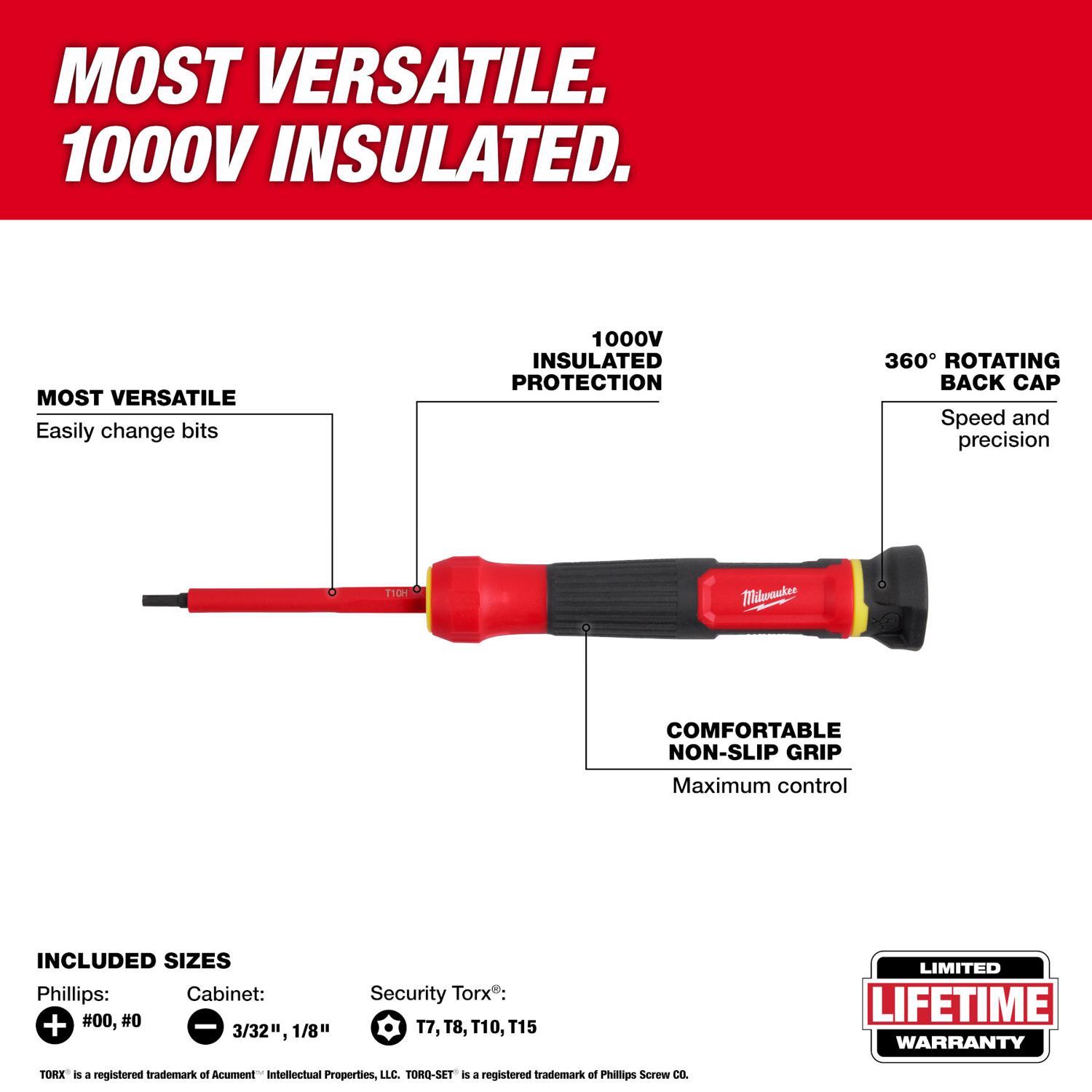 Milwaukee Multi-Bit Screwdriver 1 each