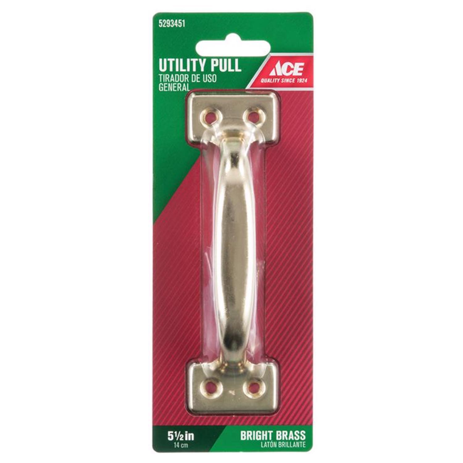 Ace 5.5 in. L Bright Brass Gold Steel Utility Pull