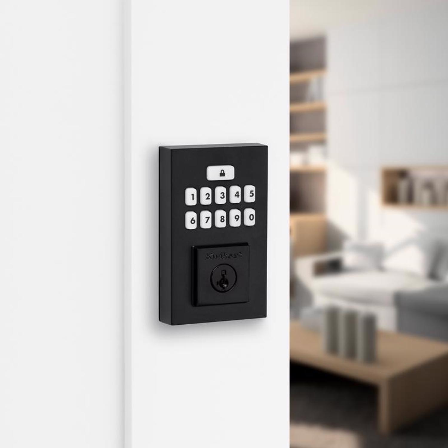 Kwikset SmartCode Matte Black Metal Electronic Deadbolt
