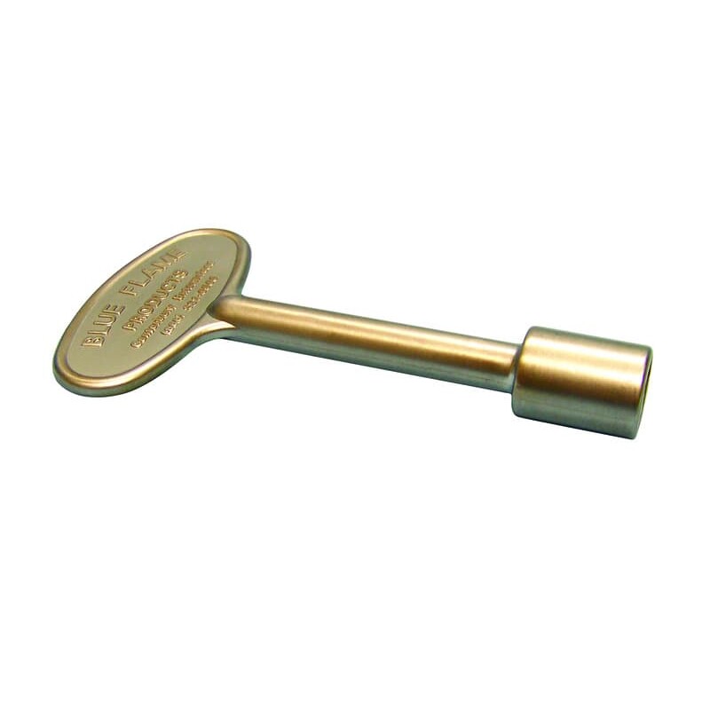 Blue Flame Silver Satin Chrome Zinc Gas Valve Key