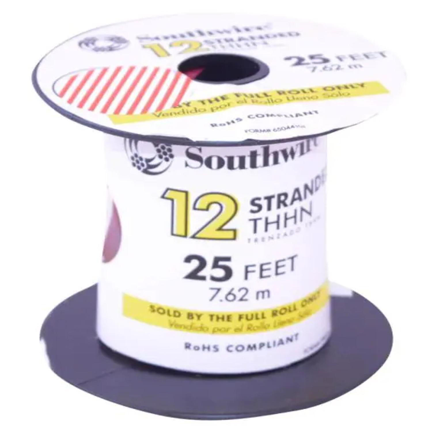 Southwire 25 ft. 12 Stranded THHN Building Wire
