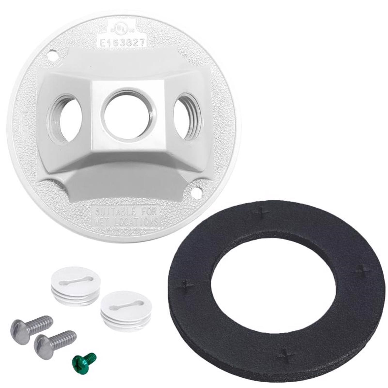 Sigma Engineered Solutions Round Metal 4.13 in. H X 4.13 in. W Lampholder Cover