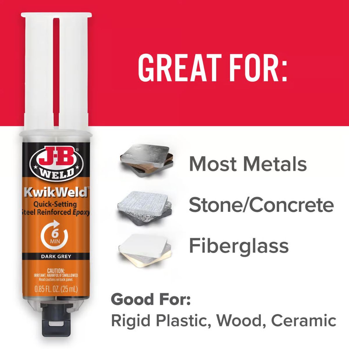 J-B Weld KwikWeld High Strength Automotive Epoxy Liquid 0.85 oz.