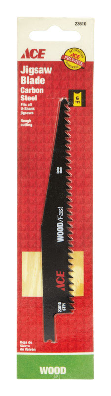 Ace Carbon Steel Universal 6 in. L Jig Saw Blade 6 TPI