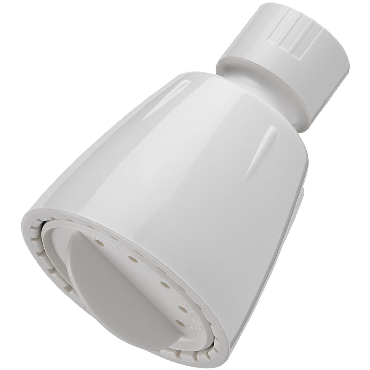 Oakbrook Collection White ABS Plastic 1 settings Wallmount Showerhead 1.8 gpm