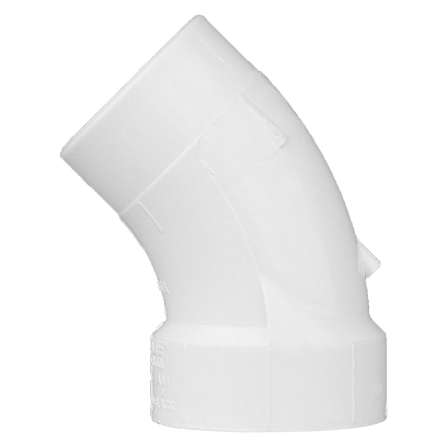 Charlotte Pipe Schedule 40 1-1/2 in. Hub X 1-1/2 in. D Spigot PVC Street Elbow 1 pk