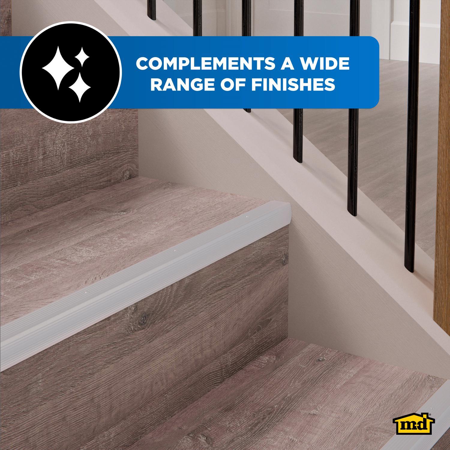 M-D Building Products 1.125 in. H X 1.125 in. W X 72 in. L Prefinished Silver Aluminum Stair Edge